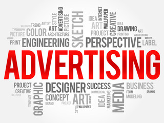ADVERTISING word cloud, business concept