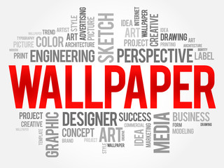 WALLPAPER word cloud, business concept
