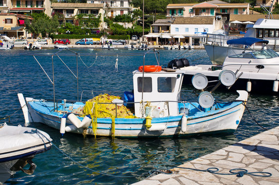 Port in Kassiopi village - Corfu, Greece