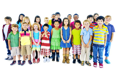 Ethnicity Diversity Gorup of Kids Friendship Cheerful Concept