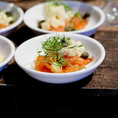 Appetizers and finger food-closeup