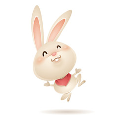 Easter bunny feeling excited