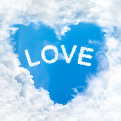 Fototapeta premium love word cloud heart shape