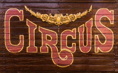 Circus Wagon Sign