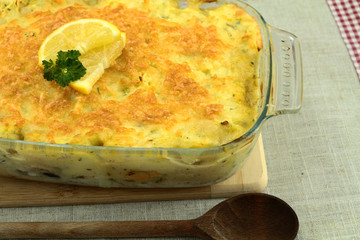 gratin de poissons