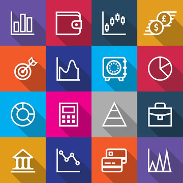 Set of Business Finance Icons Designs