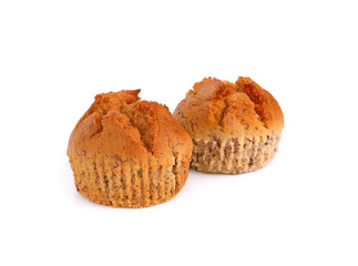 Banana cakes isolated on white