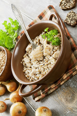 Buckwheat porridge with meat