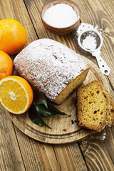 Homemade orange cake
