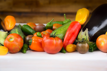 Vegetables harvest , food background