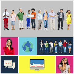 Obraz premium Community Communication Networking Technology Content Concept