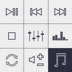 Player buttons icons