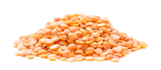 Isolated Red Lentils