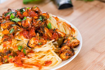 Spaghetti with Mussels