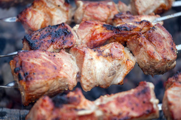 Hot Pork Kebabs with Smoke