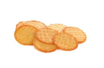 biscuits on white background
