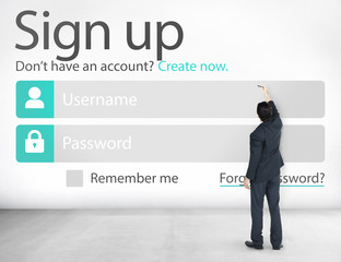 Sign Up Register Online Internet Web Concept