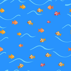 Fototapeta na wymiar vector background with fish