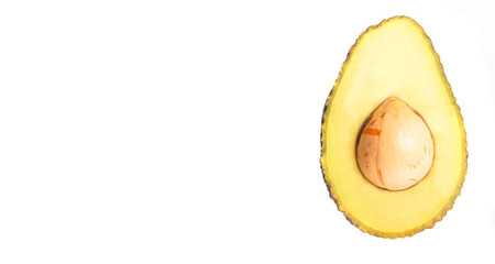 Avocado fruit over white background