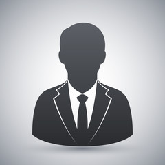 Vector user icon of man in business suit