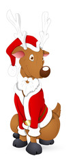 Cartoon reindeer - Christmas Vector Illustration