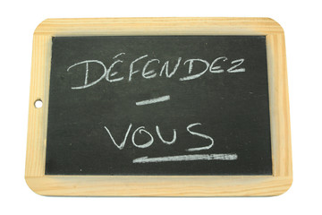 Obraz premium ardoise défendez-vous