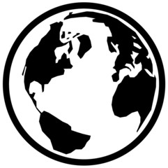 Globe showing American continent and African © webstocker