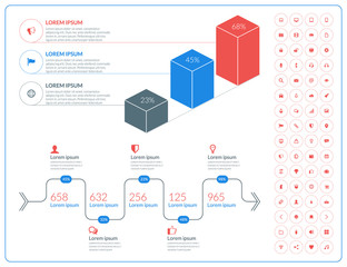 Vector abstract infographic design in flat style