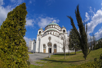 Fototapeta na wymiar St. Sava Cathedral in Belgrade, Capital city of Serbia