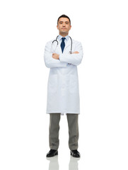 male doctor in white coat