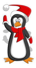 Penguine - Christmas Vector Illustration