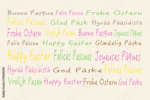 "Frohe Ostern mehrsprachig" Stockfotos und lizenzfreie Vektoren auf
