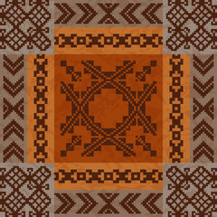 Ethnic ornament carpet design