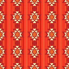 Ethnic ornamental pattern in red