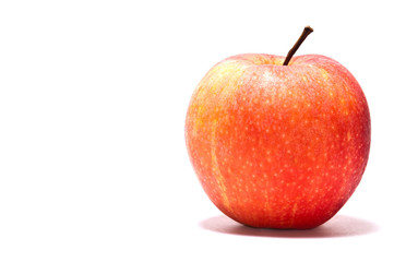 red apple on white background