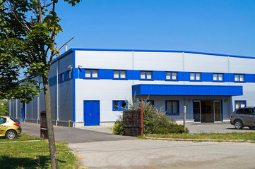 Fototapeta na wymiar Warehouse building with offices