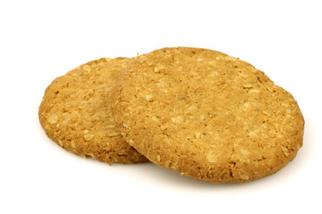 wholemeal cookies on a white background