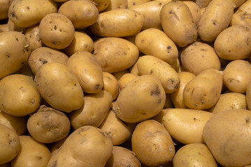 organic young potatoes  on market