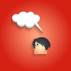 Naughty Smile with Talk Bubble