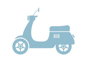 Scooter vector icon on white background