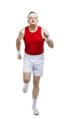 Funny clumsy sportsman