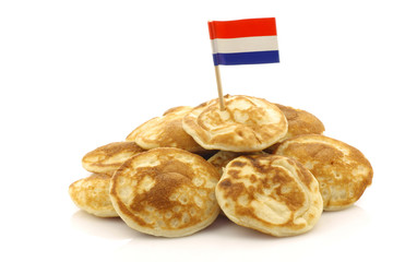 traditional Dutch mini pancakes called "poffertjes" 