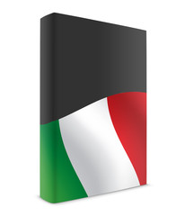 Italy book cover flag black