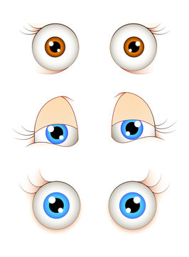 Cartoon Female Eyes