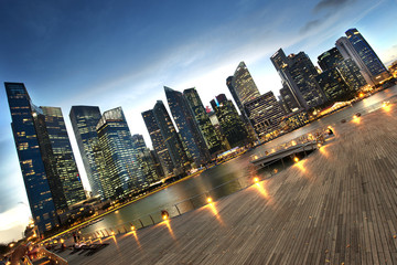 Obraz premium evening in Singapore