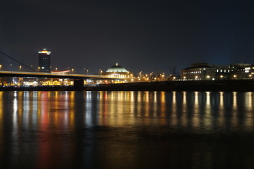 Fototapeta na wymiar Düsseldorf Rhein Nacht