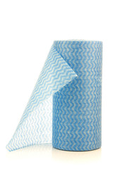 roll of water absorbing tissues on a white background