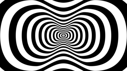 Abstract wavy shape with one crest -  optical illusion