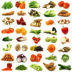 collection of fresh and colorful vegetables