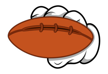 Cartoon Hand - Holding Ball - Vector Illustration